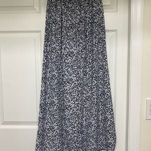 Sienna Sky Black and White Floral flowy wide leg pant